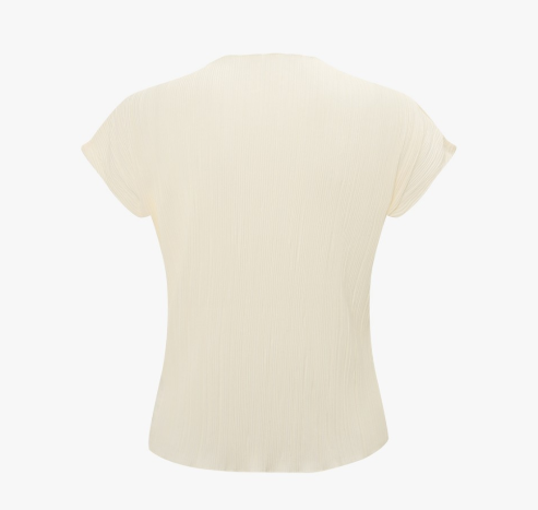 [Ive Jang Wonyoung Worn] IT'S MISHA Pleated Half Sleeve T-shirt