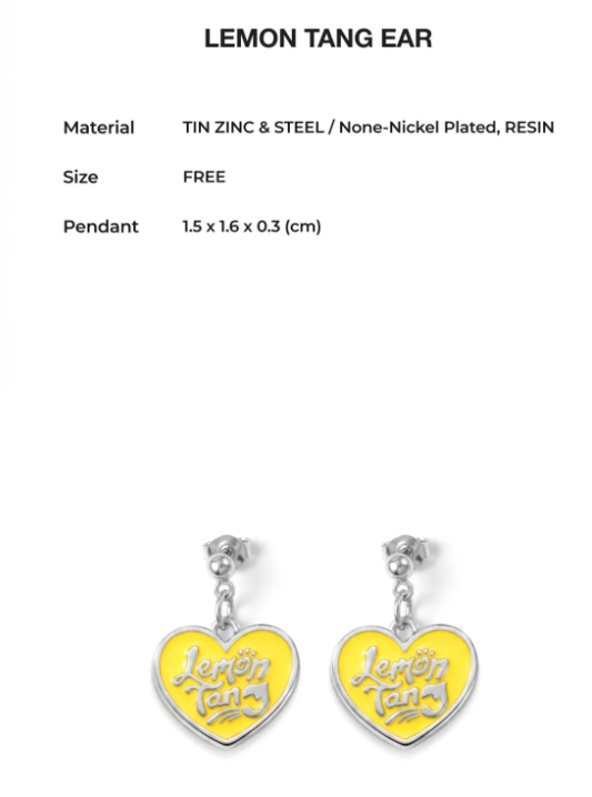 [Hearts2Hearts X Nonenon] Lemon Tang Accessories Collection