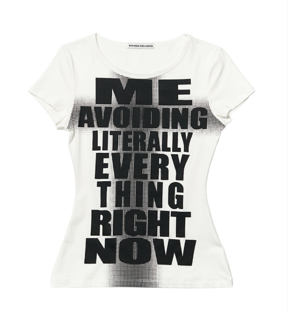 [Aespa Karina Worn] SCHISM INDUCING Avoiding Everything T-Shirt