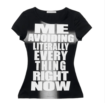 [Aespa Karina Worn] SCHISM INDUCING Avoiding Everything T-Shirt