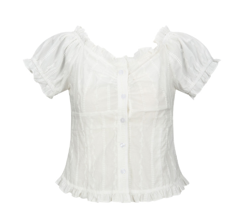[Aespa Winter Worn] AMONG A 2-Way Ruffle Blouse