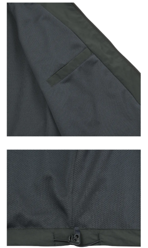 [BTS Jimin Worn] CHIN DOWN Nylon Track Jacket - Gray