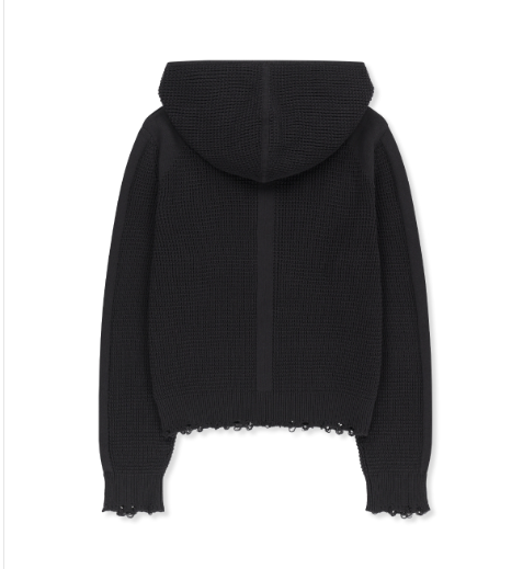[Twice Momo X Matin Kim 26 Fall Coll.]  Waffle Texture Hoody Knit Zip Up