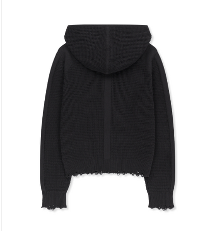 [Twice Momo X Matin Kim 26 Fall Coll.]  Waffle Texture Hoody Knit Zip Up