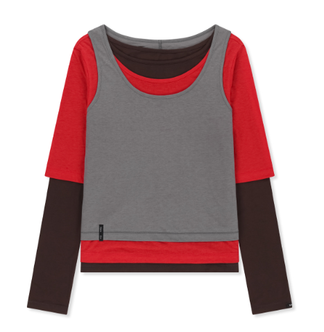 [Twice Momo X Matin Kim 26 Fall Coll.] Triple Layered Multi Way Top