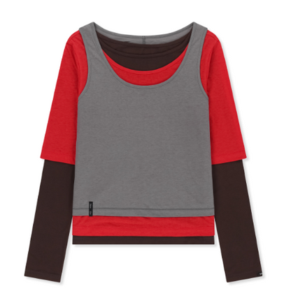 [Twice Momo X Matin Kim 26 Fall Coll.] Triple Layered Multi Way Top