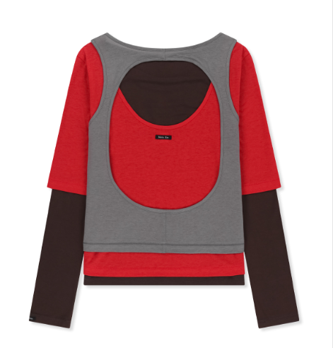 [Twice Momo X Matin Kim 26 Fall Coll.] Triple Layered Multi Way Top