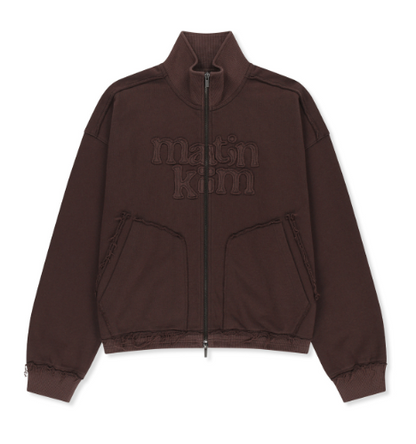 [Twice Momo X Matin Kim 26 Fall Coll.] Mixed Waffle Applique Logo Zip Up