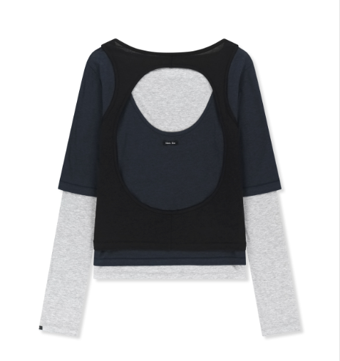 [Twice Momo X Matin Kim 26 Fall Coll.] Triple Layered Multi Way Top