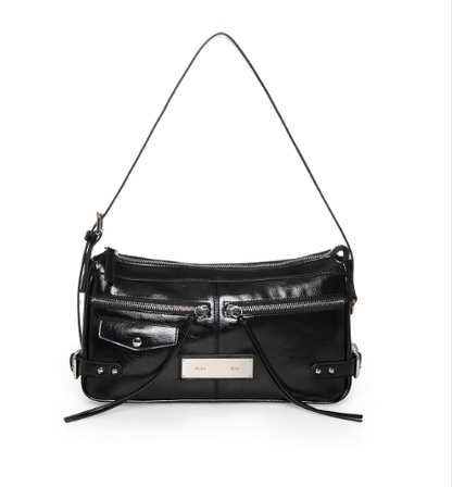 [Twice Momo X Matin Kim 26 Fall Coll.] Side Buckle Biker Shoulder Bag