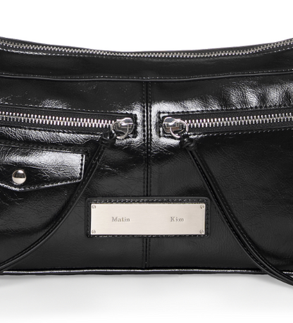 [Twice Momo X Matin Kim 26 Fall Coll.] Side Buckle Biker Shoulder Bag