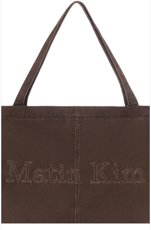 [Twice Momo X Matin Kim 26 Fall Coll.] Vintage washed Cotton Shoulder Bag