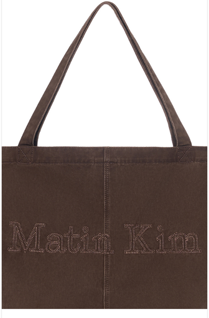 [Twice Momo X Matin Kim 26 Fall Coll.] Vintage washed Cotton Shoulder Bag