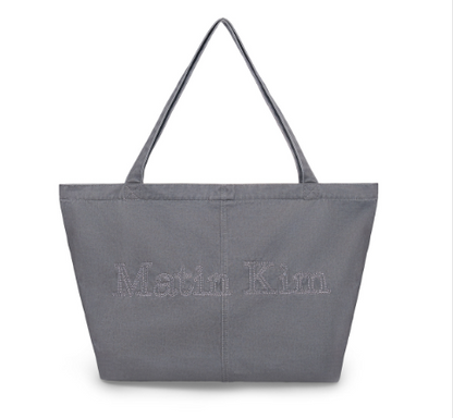 [Twice Momo X Matin Kim 26 Fall Coll.] Vintage washed Cotton Shoulder Bag