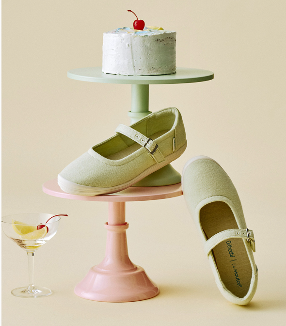 [Lim Yoona X LE MOUTON] Wool Flat Mary Jane Shoes