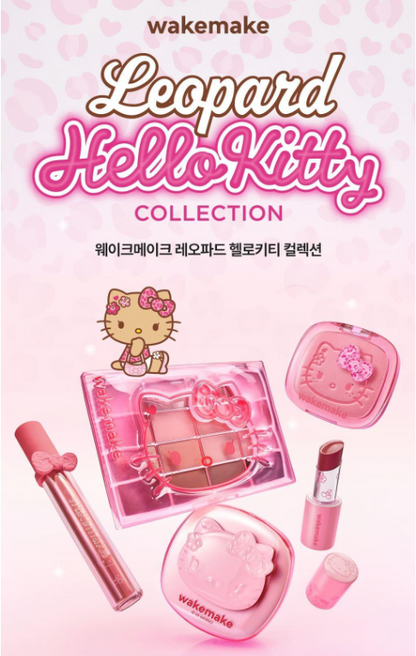 [Leopard Hello Kitty] WAKE MAKE Skin Perfecting Cover Cushion
