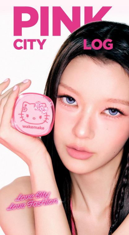 [Leopard Hello Kitty] WAKE MAKE Stay Fixer Multi-Color Powder 01 Pale Clear