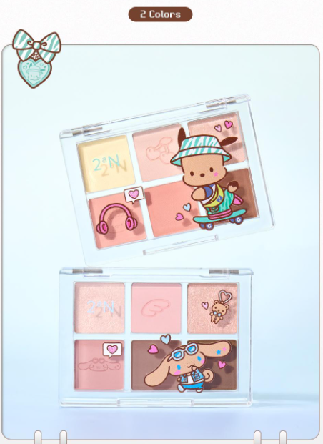 [Sanrio] 2AN Better Me Eye Palette with Gift (+ 2 Types Of Card Stickers)
