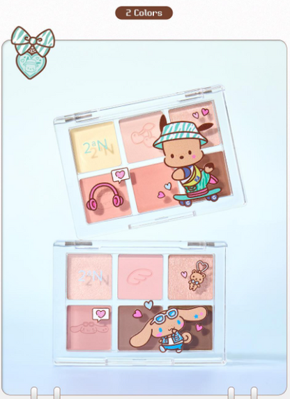 [Sanrio] 2AN Better Me Eye Palette with Gift (+ 2 Types Of Card Stickers)