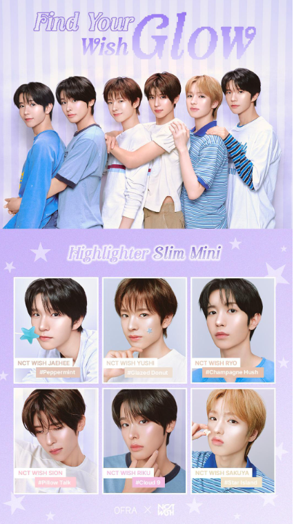 [NCT WISH PIck] Ofra Slim Mini Highlighter with Gift (+ Wish Doll Case & Highlighter Brush 1EA