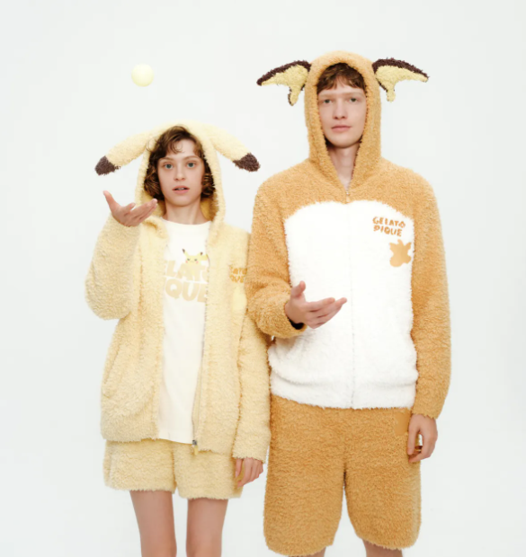 [Pokemon X Gelato Pique]  Raichu Hoodie & Shorts Set (Men)