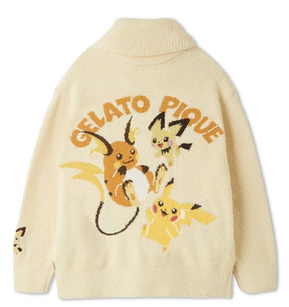 [Pokemon X Gelato Pique] Unisex BABY MOCO Jacquard Shawl Cardigan
