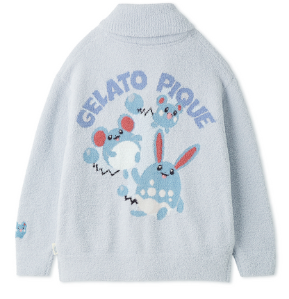 [Pokemon X Gelato Pique] Unisex BABY MOCO Jacquard Shawl Cardigan