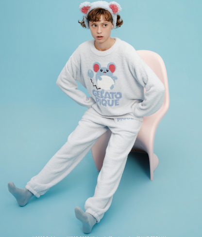 [Pokemon X Gelato Pique]  BABY MOCO Jacquard Pullover & Long Pants Set
