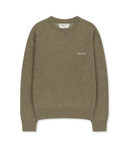 [Straykids Lee Know Pick] MATIN KIM Calligraphy Back Logo Knit Pullover