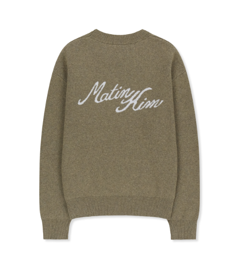[Straykids Lee Know Pick] MATIN KIM Calligraphy Back Logo Knit Pullover