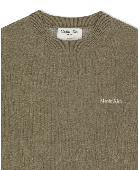 [Straykids Lee Know Pick] MATIN KIM Calligraphy Back Logo Knit Pullover