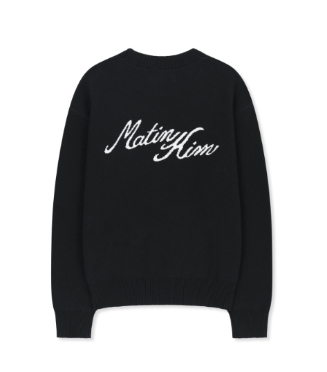 [Straykids Lee Know Pick] MATIN KIM Calligraphy Back Logo Knit Pullover