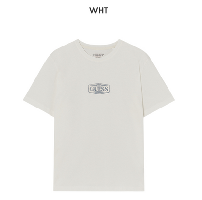 [Straykids Hyunjin Worn] 26Fall Guess GJ Regular Fit Classic Logo Short Sleeve T-shirt_WHT