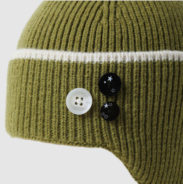 [Le Coq Sportif X KickFlip] MY OWN FLIP Earmuff Beanie - Olive