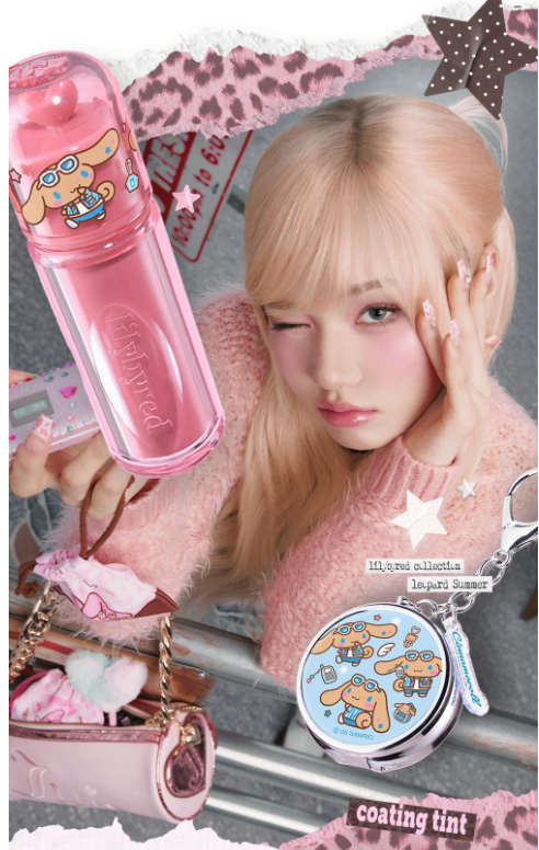 [Sanrio] Lilybyred Cheeky Liar Coating Tint with Gift (+Tin Case Keyring)