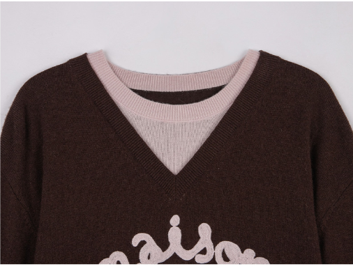 [Ive Wonyoung Pick] 26FW Maison De Rola Embroidery Layered Knit
