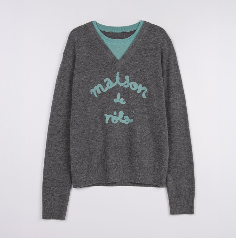 [Ive Wonyoung Pick] 26FW Maison De Rola Embroidery Layered Knit
