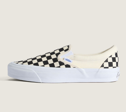 [Cortis X Vans] Premium Slip-On Reissue 98 Checkerboard Shoes_White