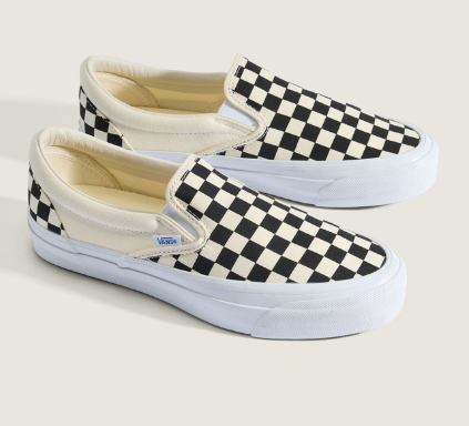 [Cortis X Vans] Premium Slip-On Reissue 98 Checkerboard Shoes_White