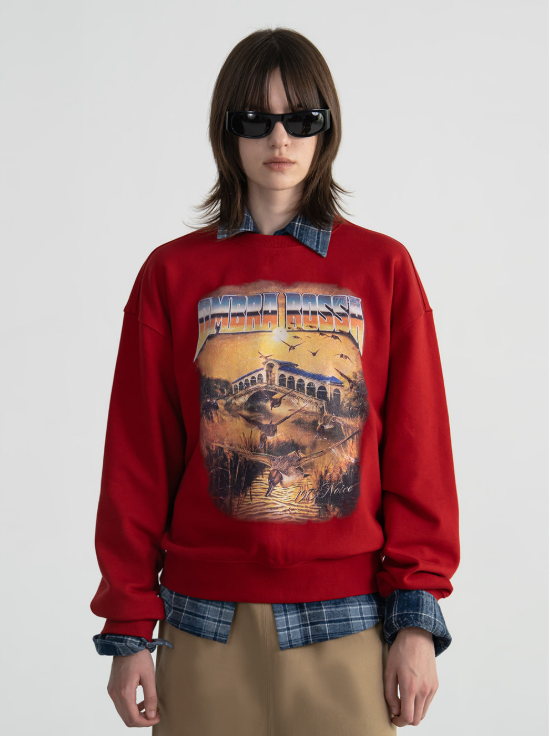 [BTS V Worn] NOICE Ombra Rossa Graphic Sweatshirt