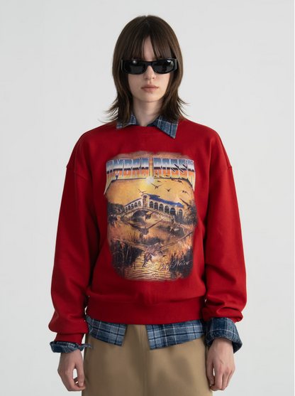 [BTS V Worn] NOICE Ombra Rossa Graphic Sweatshirt