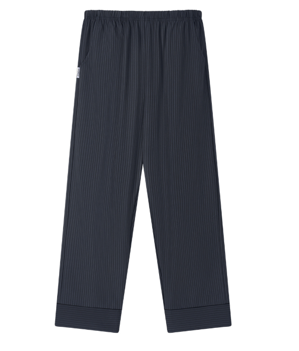 [Nmixx X Dossy] Silk Fit Modern Black Long Sleeve Couple Pajama Set