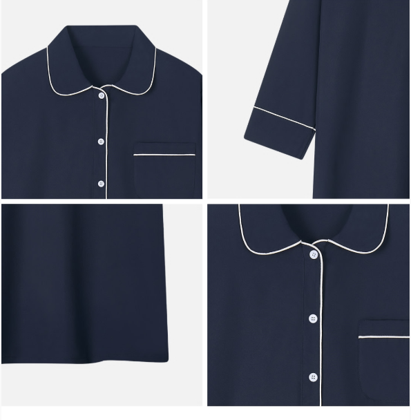[Nmixx X Dossy] Silk Fit Essential Long Sleeve Pajama Dress