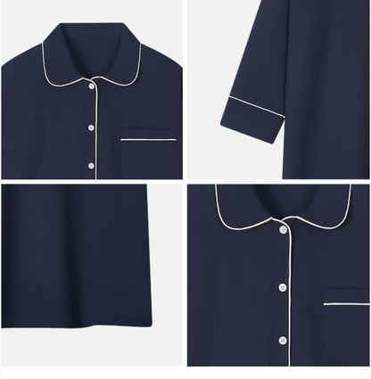 [Nmixx X Dossy] Silk Fit Essential Long Sleeve Pajama Dress