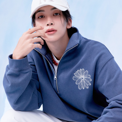 [Seventeen Jeonghan Pick] Mardi Mercredi Half Zip Up LA Fleur Logo