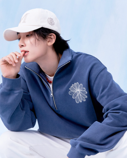 [Seventeen Jeonghan Pick] Mardi Mercredi Half Zip Up LA Fleur Logo