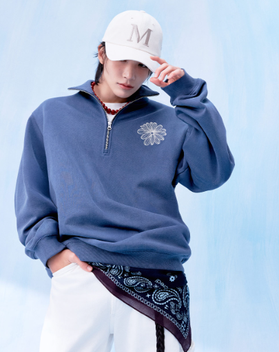 [Seventeen Jeonghan Pick] Mardi Mercredi Half Zip Up LA Fleur Logo