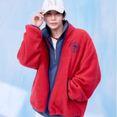 [Seventeen Jeonghan Pick] Mardi Mercredi Oversized Fleece Jacket LA Fleur
