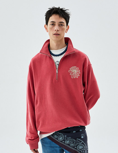 [Seventeen Jeonghan Pick] Mardi Mercredi Half Zip Up LA Fleur Logo