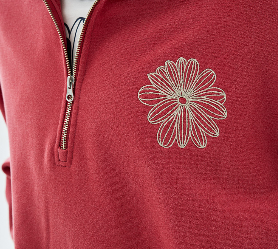 [Seventeen Jeonghan Pick] Mardi Mercredi Half Zip Up LA Fleur Logo